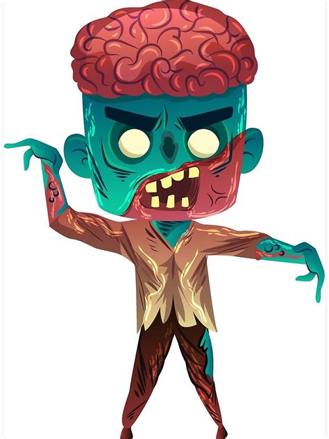 Scary Zombie Cute Zombie Halloween Zombie Cartoon Zombie Cartoon
