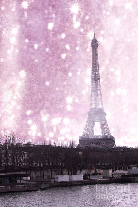 Paris Winter Eiffel Tower Dreamy Surreal Paris In Pink