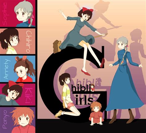 Ghibli Girls 1 by phonemova on DeviantArt
