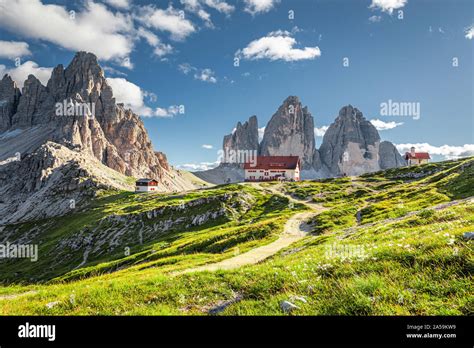 Breathtaking Tre Cime Di Lavaredo And Dreizinnen Hut Dolomites Italy