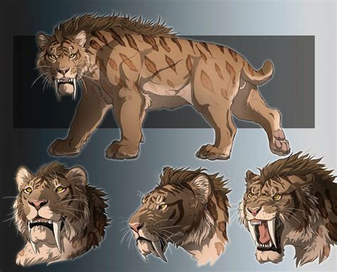African lion drawing digital art illustration, lion, lion water paint, blue, mammal png. Sabre tooth tiger | Cat art, Animal drawings, Smilodon