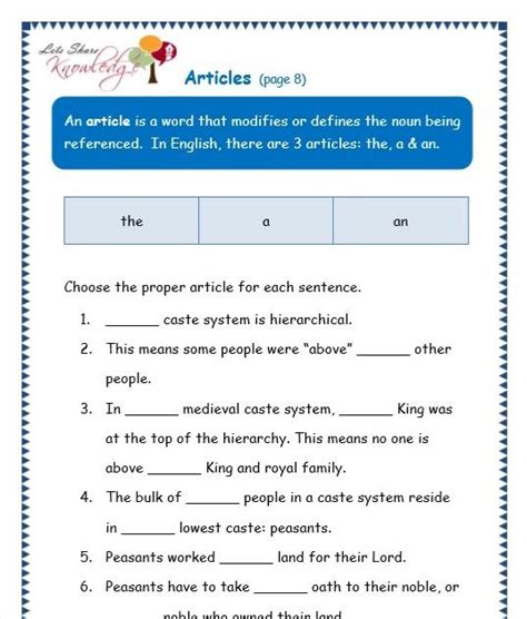 english grammar worksheet  class  english grammar adjectives