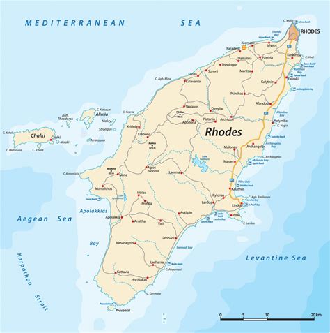 Rhodos Inselkarte Resorts Strände Sehenswürdigkeiten Ausflüge Hotels
