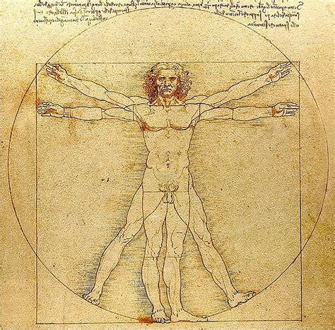 “the Vitruvian Man” By Leonardo Da Vinci Circa 1492 Sourced From