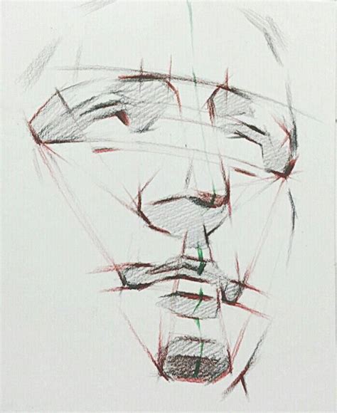 A Drawing Of A Mans Face Is Shown