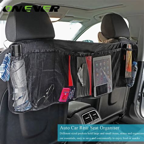 Onever Universal Auto Car Rear Seat Organizer Seat Back Storage Mesh Bag Hanging Pocket Umbrella