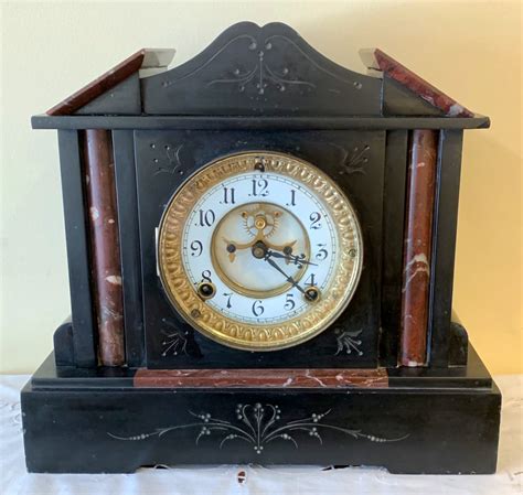 Antique American Ansonia Mantle Clock The Merchant Of Welby