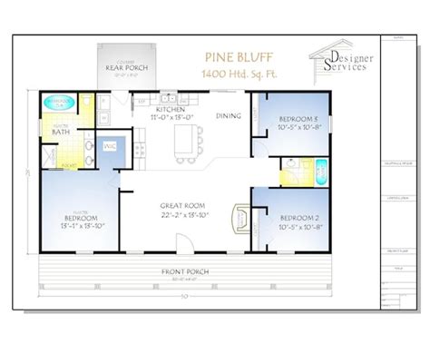 1400 Sq Ft House Plans 2 House Plan 59002 Traditional Style With 1400