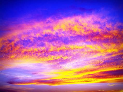 Hd Wallpaper Yellow And Black Clouds At Sunset Purple Orange