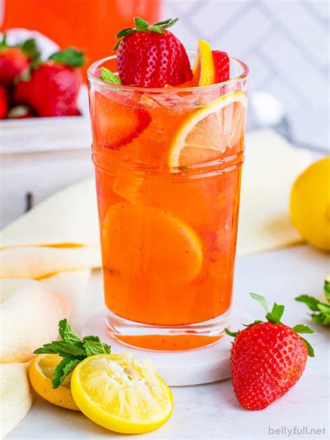 Strawberry Lemonade Recipe Easy From Scratch Belly Full