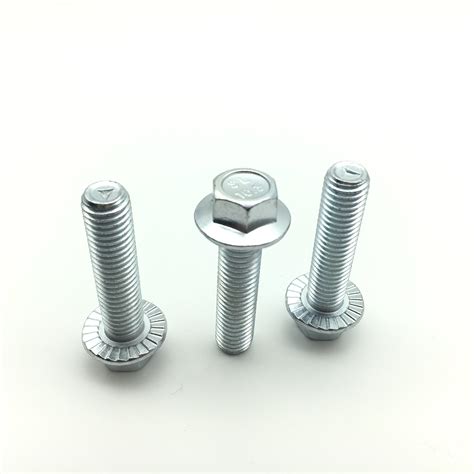 Serration Hex Screw Flange Bolt White Zp Cl China Bolts And Screws