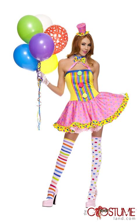 Circus Cutie Women Costume Adult Clown Outfit Ladies Halloween Cosplay