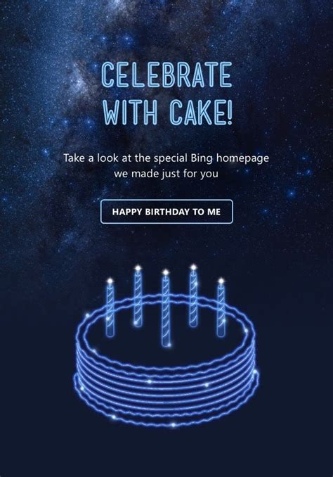 Celebrate With Cake Take A Look At A Special Bing Homepage We Made