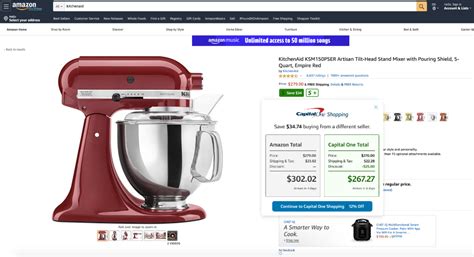 An Image Of A Red Kitchen Mixer On The Internet Stores Webpages