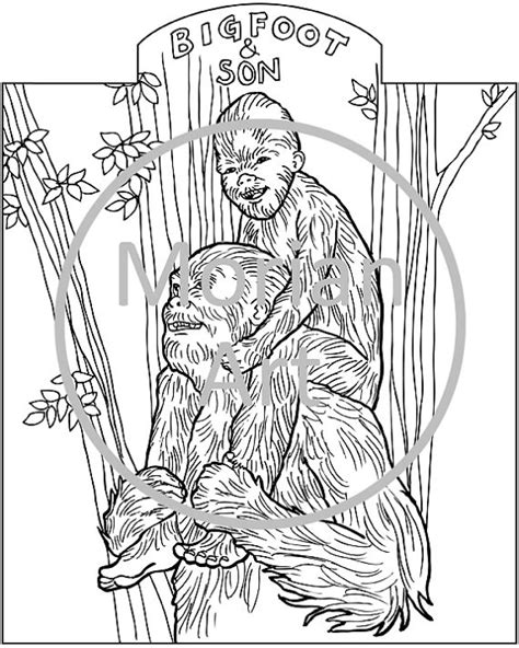 Say hello to bigfoot in the forests of north america and learn about the native american traditions that inspired its story. This item is unavailable | Etsy | Coloring pages, Bigfoot ...
