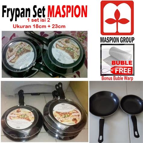This photo does not represent the actual location. FRY PAN SET TEFLON MASPION MURAH (WARNA HITAM) | Shopee ...