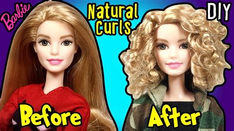 how to make natural curly hairstyle using barbie doll diy doll hairstyles tutorial with
