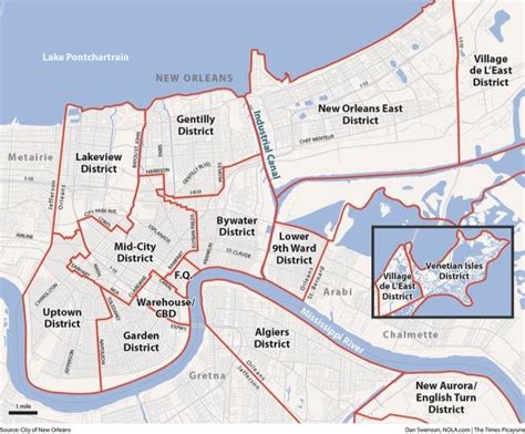 Map Of New Orleans Districts Maping Resources