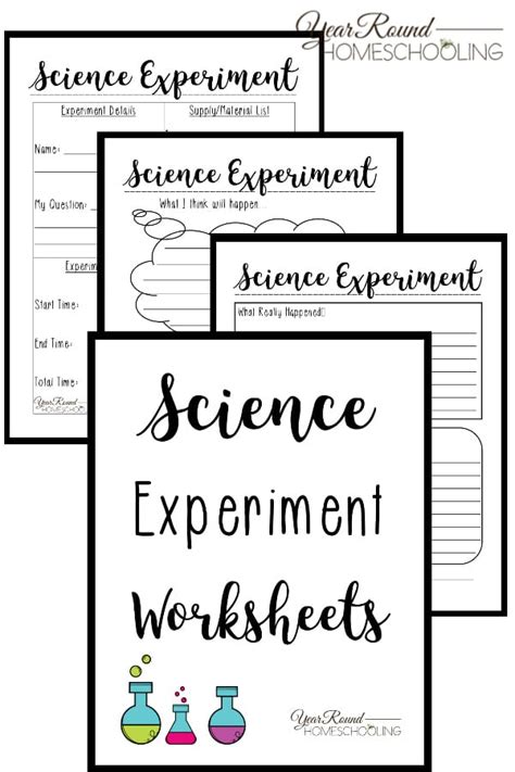 Science Experiment Worksheets Year Round Homeschooling
