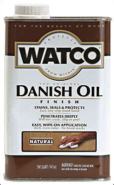 It can lead to the darkening of amber hue, which is an undesirable property. Watco Natural Danish Oil - FineWoodworking