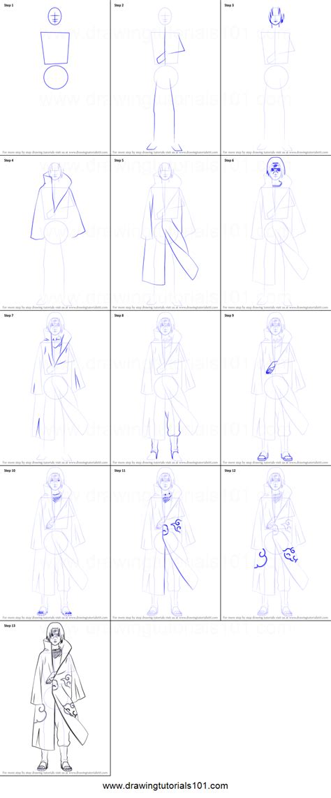Itachi Drawing Step By Step How To Draw Itachi Uchiha Step By Step