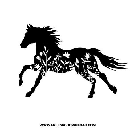 Floral Horse Svg And Png Free Cut Files Free Svg Download