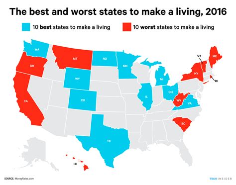 Best Worst States To Make A Living In 2016 Business Insider