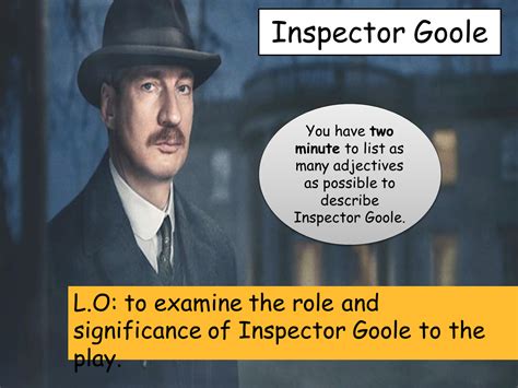 Ks34 English Lesson Character Study Of Inspector Goole In An