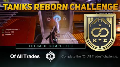 Destiny 2 Of All Trades Challenge Taniks Reborn Encounter Challenge