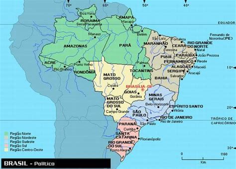 Mapas Do Brasil Estados E Capitais Do Brasil