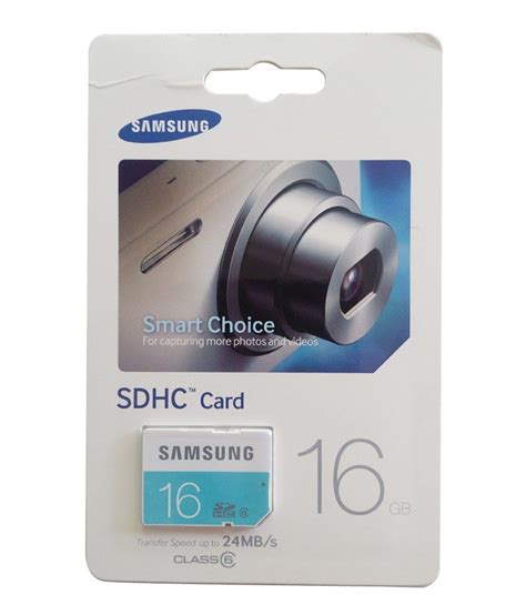 The supported recoverable data types are various, including photos, videos, documents, music files , and more. Samsung 16GB SDHC Memory Card Class 6 Price in India- Buy Samsung 16GB SDHC Memory Card Class 6 ...