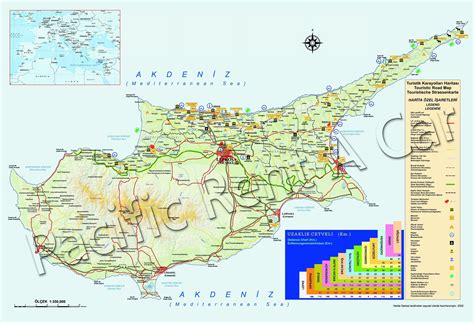 Map Of North Cyprus In English Cherry Hill Map