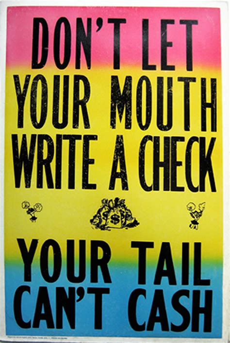 Dont Letyour Mouthwrite A Check1990 George Horner