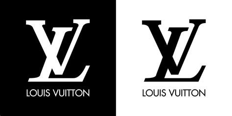 Louis Vuitton Logo Louis Vuitton Icon With Typeface On White And