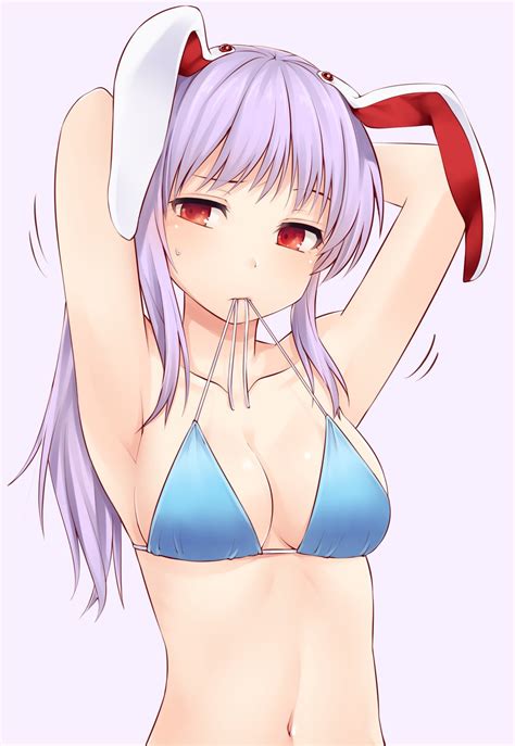 Safebooru 1girl Alternate Hairstyle Animal Ears Armpits Arms Up Bare