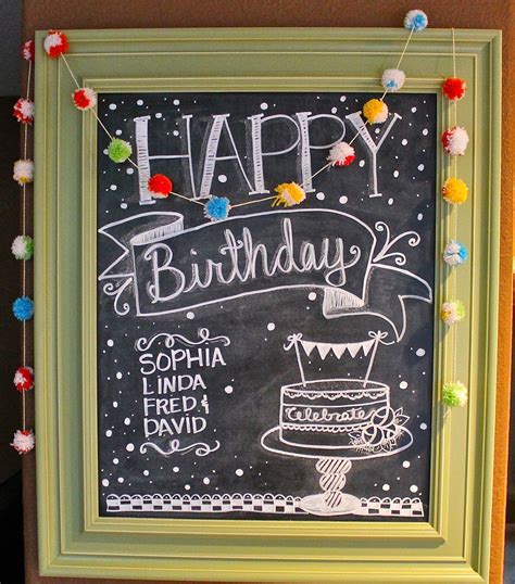 You will receive 20 different things you can make! It's me, Brooke Marie! | Birthday chalkboard art, Chalkboard art, Happy birthday chalkboard