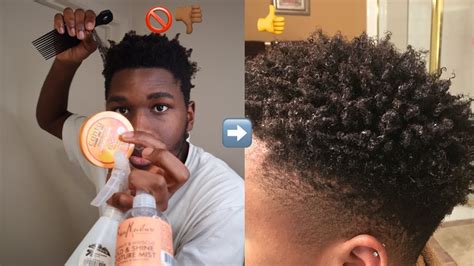 3 Quick Steps To Curly Hair For Mens Type 4c Hair Youtube