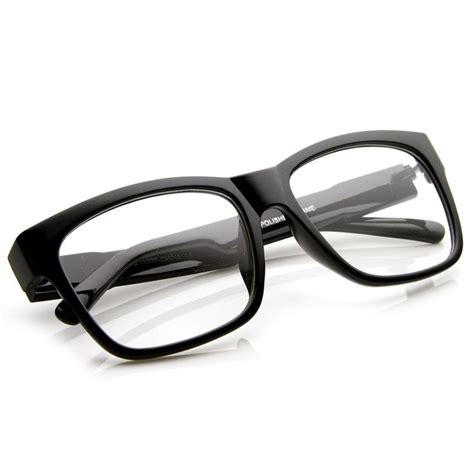 Large Retro Clear Lens Nerd Hipster Horned Rim Glasses 8789 Cute