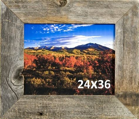 Western Frames Reclaimed Barnwood 24x36 Frame Rustic Wood