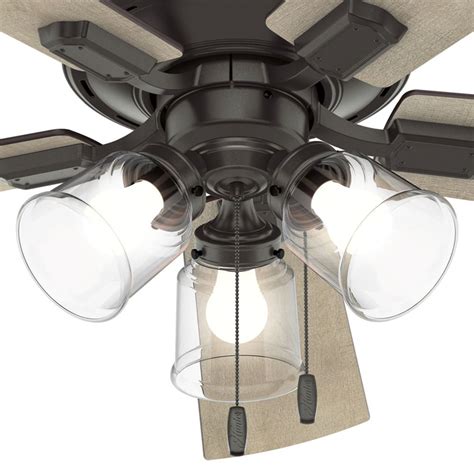 Hunter 52 Inch Noble Bronze Led Ceiling Fan With Light 54208