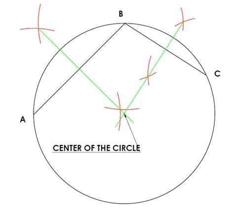 Construct A Circle Given 3 Points Technical Graphics