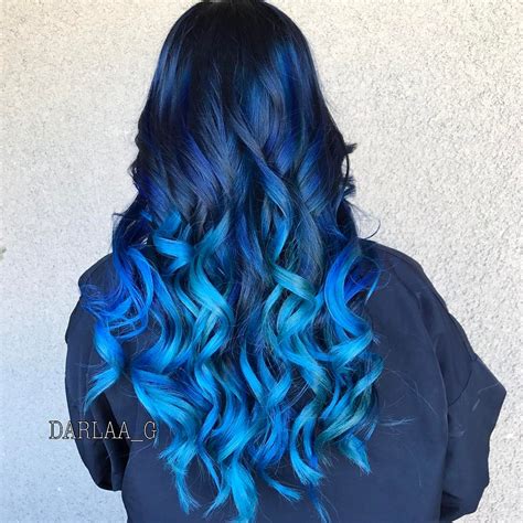 Newest For Light Blue Dark Blue Hair Ombre Elegance Nancy