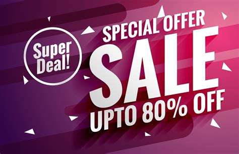 Purple Sale Banner Design Template For Business Promotion Download Free Vector Art Stock