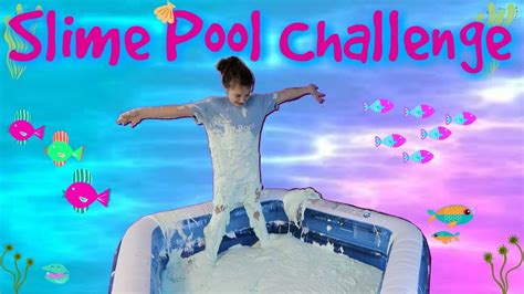 Slime Pool Challenge In Our House How To Make Fluffy Slime Youtube