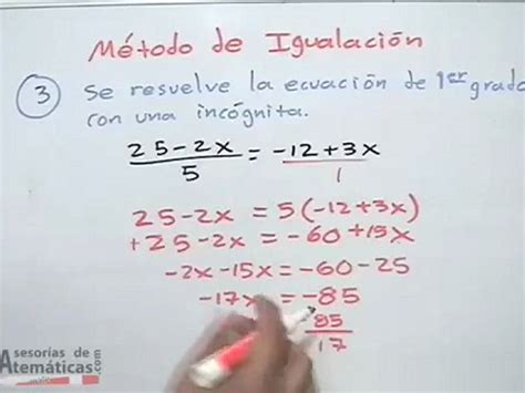Ecuaciones Con Metodo De Igualacion Ejemplos Nuevo Ejemplo
