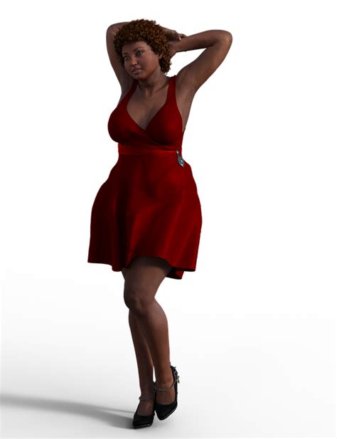 Free Image On Pixabay Woman Pose Standing 3d Red Dress Women