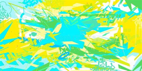 Cyber Colorful Abstract Urban Street Art Graffiti Style Vector