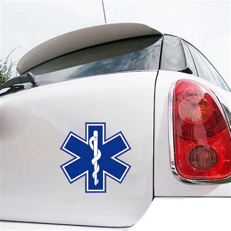 Stickers And Decals Ems Emt Blue Pvc Paramedic Star Of Life Decal 1 B0w8