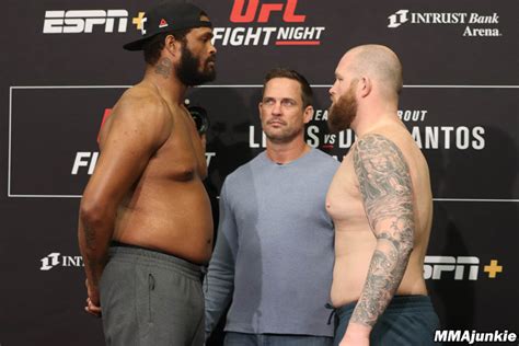 Maurice Greene Jeff Hughes Ufc On Espn Plus 4 Official Weigh Ins Mma