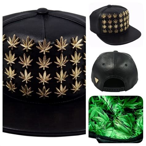 Hater Snapback Leather Cap Hat Black Adjustable Strap Ebay